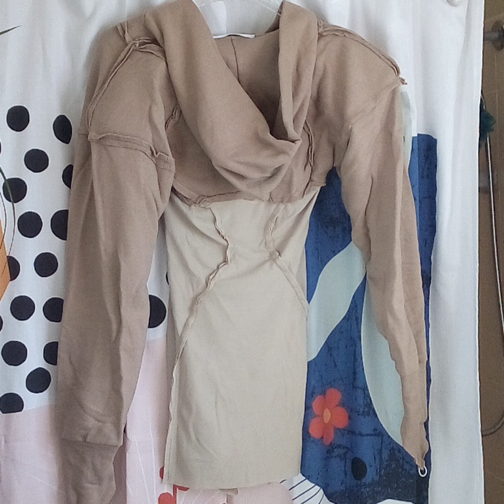 Sami Miro Vintage Open Seam Zip Hoodie Dress, NWT, Size Medium - Picture 4 of 5